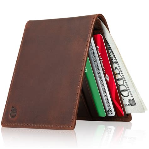 rfid blocking leather bifold wallet